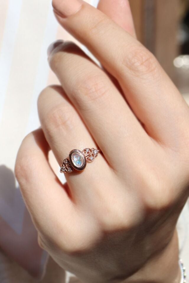 Vintage Opal & Pırlanta Yüzük