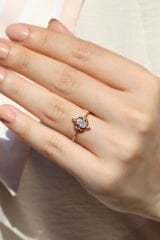 Vintage Beyaz Topaz & Pırlanta Yüzük