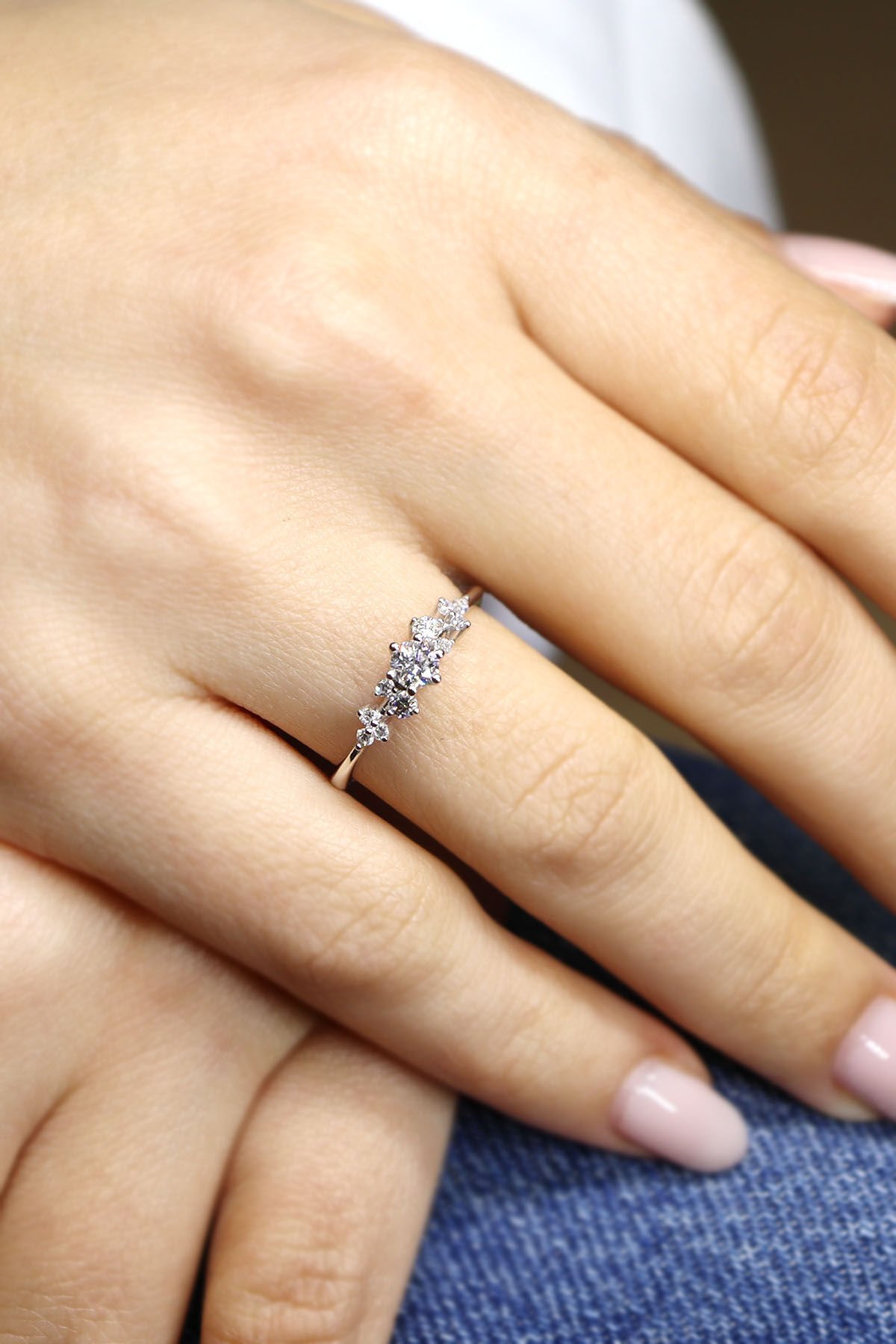 Asimetri Pırlanta Yüzük