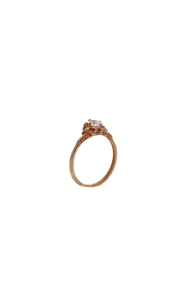 Vintage Beyaz Topaz & Pırlanta Yüzük