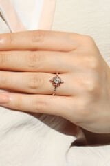 Vintage Moss Agate & Pırlanta Yüzük