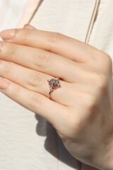 Vintage Moss Agate & Pırlanta Yüzük