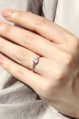 Vintage Asimetri Oval Pırlanta Yüzük