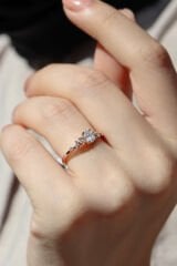 Vintage Asimetri Oval Pırlanta Yüzük