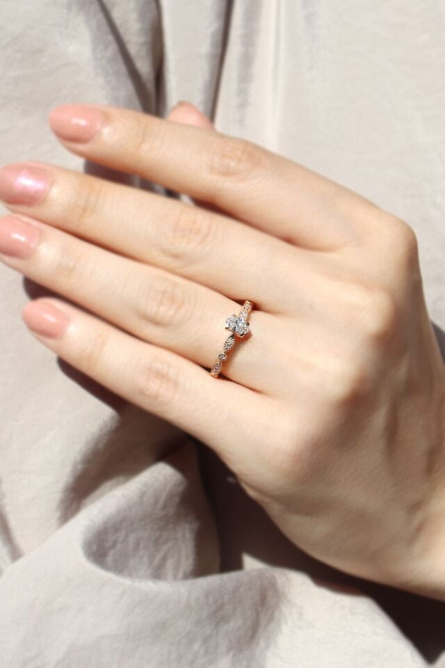 Vintage Oval Pırlanta Yüzük