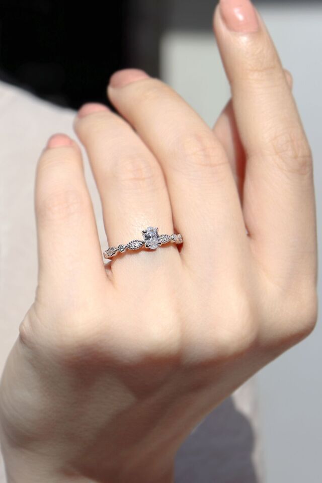 Vintage Oval Pırlanta Yüzük