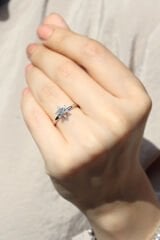 Vintage Lotus Pırlanta Yüzük