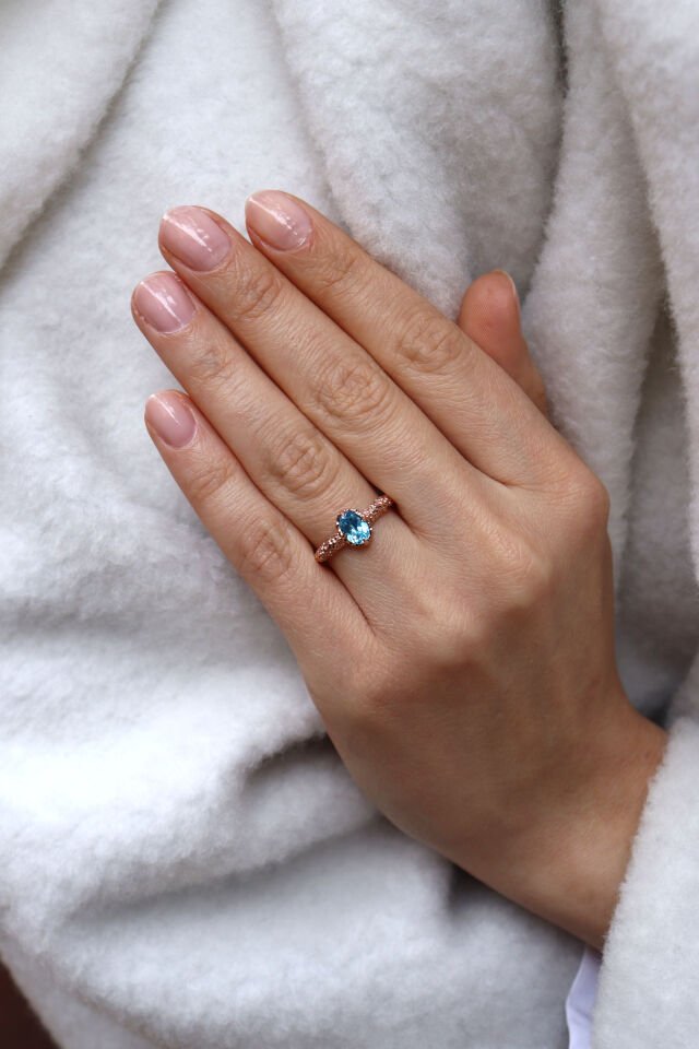 Vintage Aquamarine Yüzük