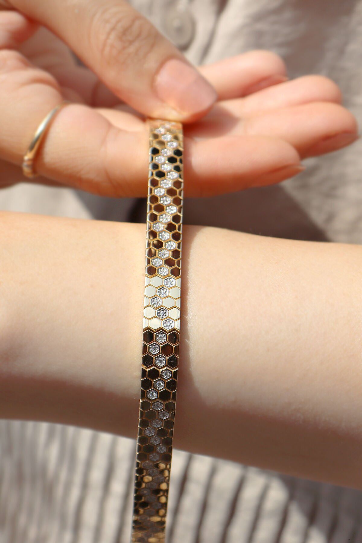 0.50 ct Petek Pırlanta Bileklik