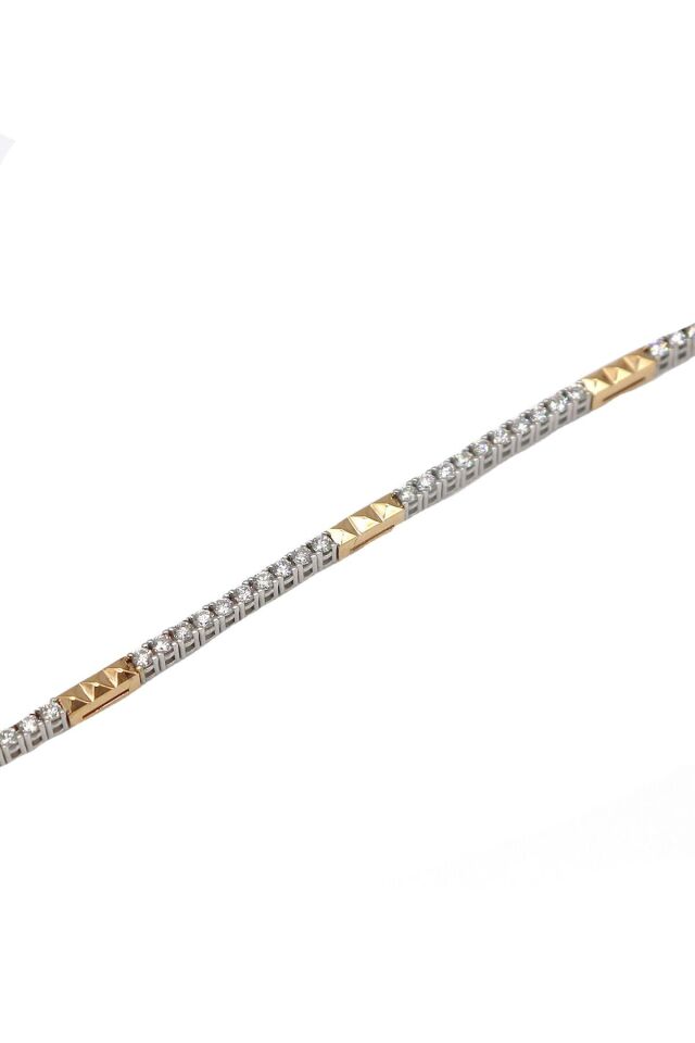 1.70 Ct Piramit Pırlanta Suyolu Bileklik
