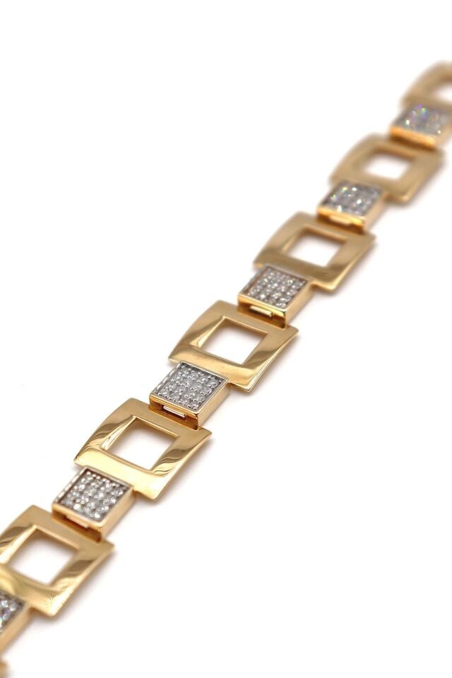 0.70 Ct Kare Pırlanta Bileklik