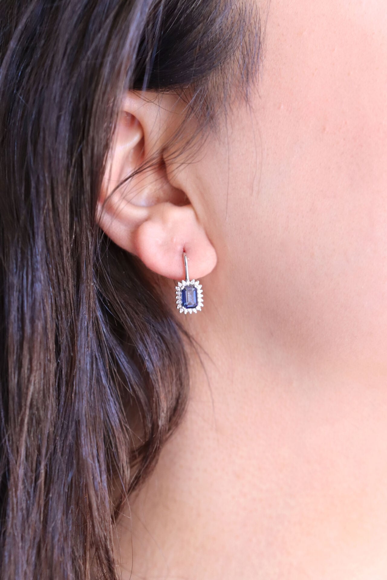 Safir Emerald Pırlanta Küpe