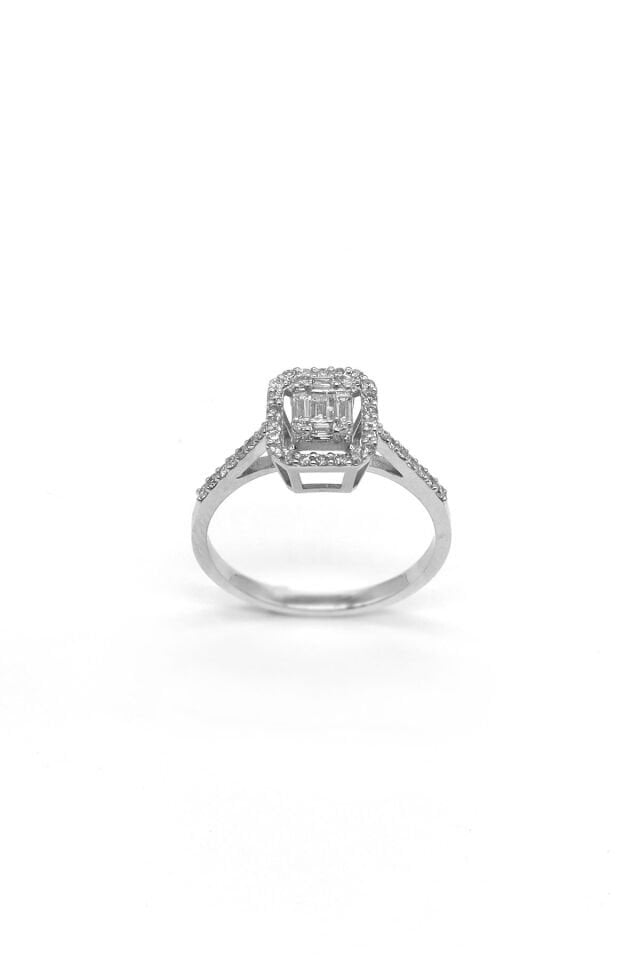 0.45 ct Pırlanta Baget Yüzük