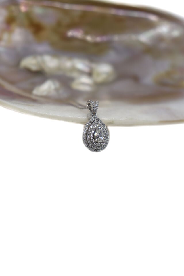 0.60 Ct Damla Coronet Pırlanta Kolye