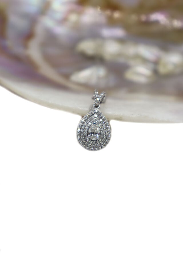 0.60 Ct Damla Coronet Pırlanta Kolye
