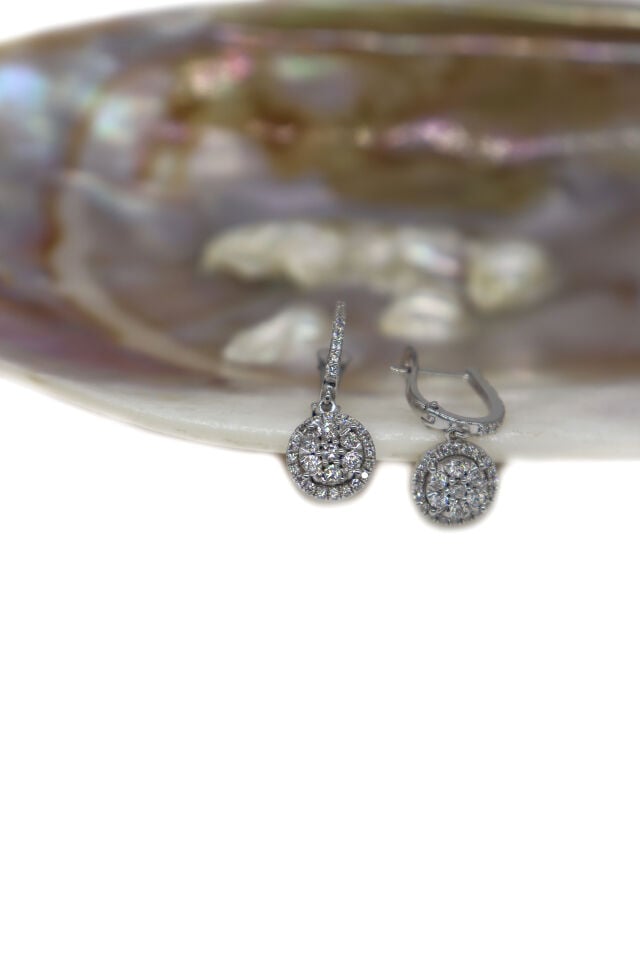 0.90 Ct Coronet Pırlanta Küpe