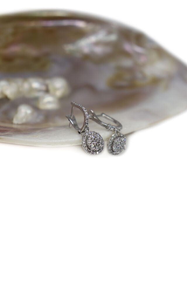 0.90 Ct Coronet Pırlanta Küpe