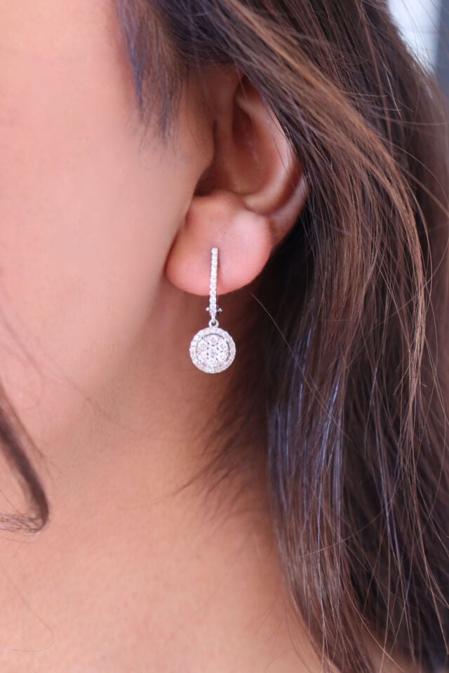 0.90 Ct Coronet Pırlanta Küpe