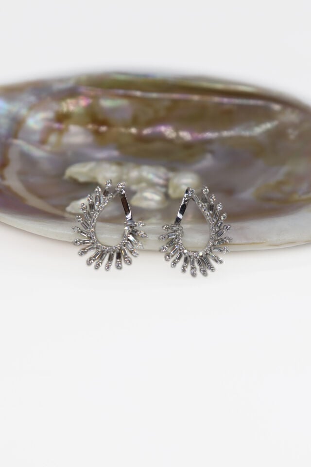1.90 Ct Pırlanta Baget Küpe