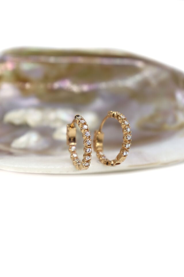 0.55 Ct Pırlanta Petek Küpe