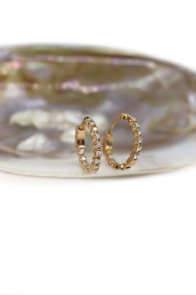 0.55 Ct Pırlanta Petek Küpe