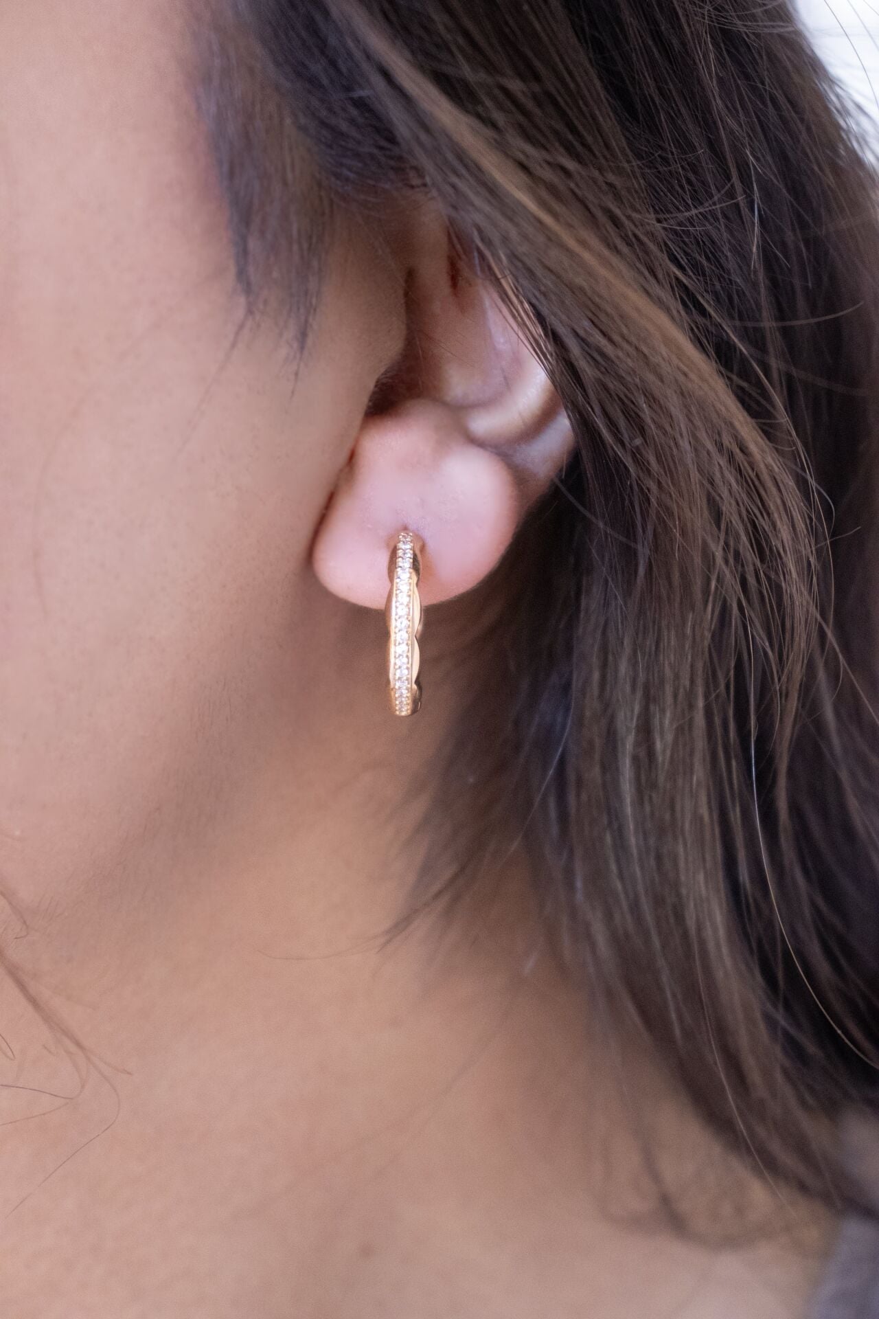 0.25 Ct Tasarım Pırlanta Küpe