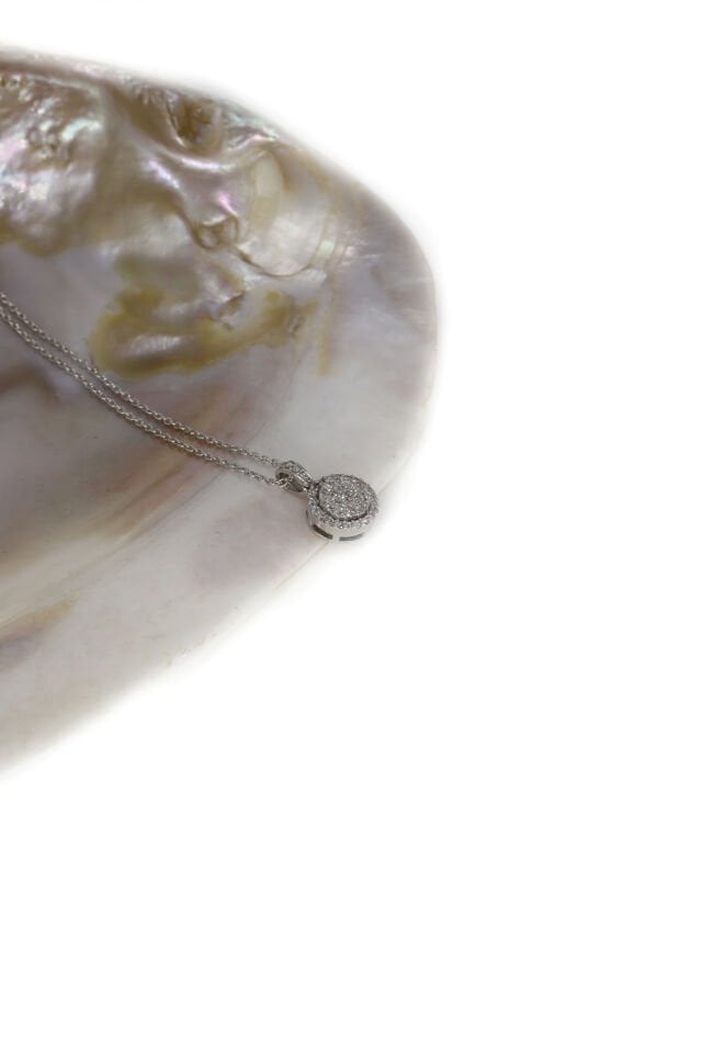 0.15 Ct Pırlanta Coronet Kolye
