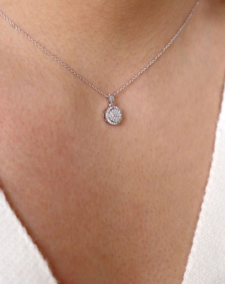 0.15 Ct Pırlanta Coronet Kolye