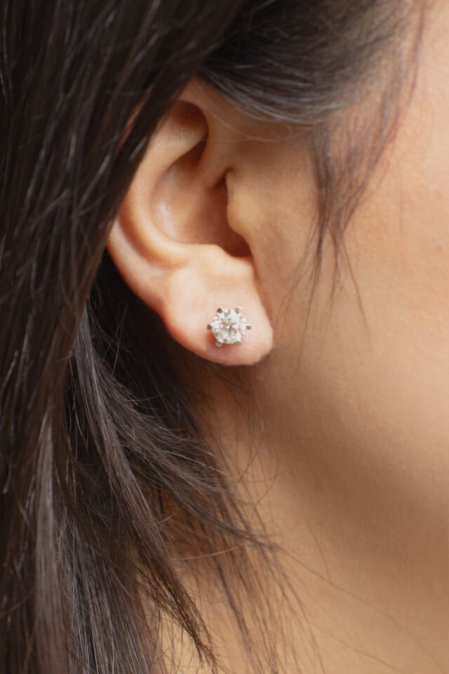 1.80 Ct Pırlanta Tektaş Küpe