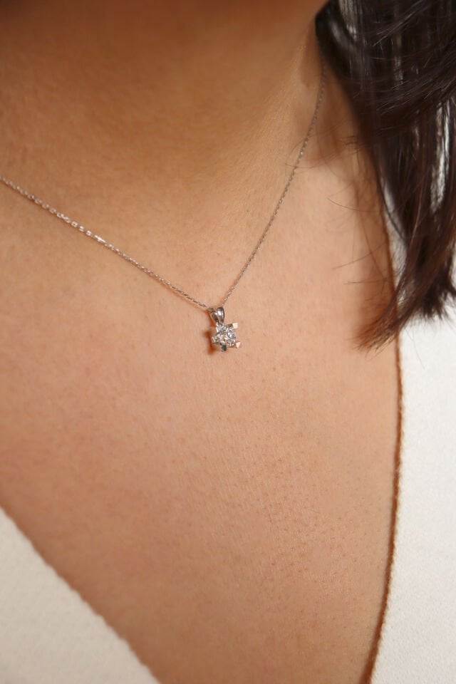 0.50 Ct Pırlanta Tektaş Kolye