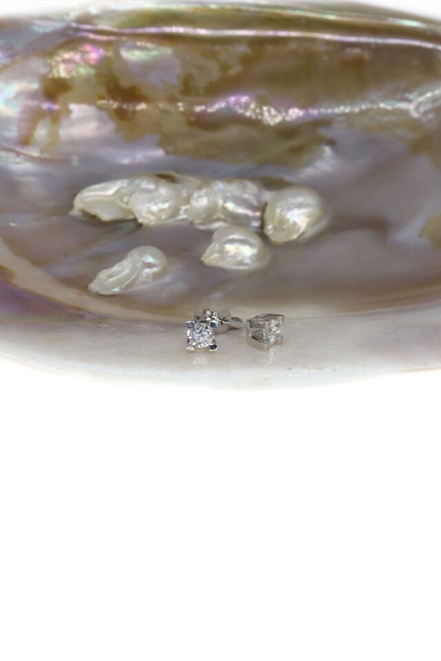 1.00 Ct Pırlanta Tektaş Küpe