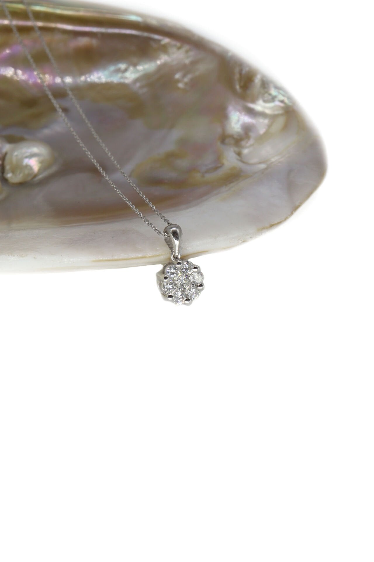 0.50 Ct Pırlanta Coronet Çiçek Kolye