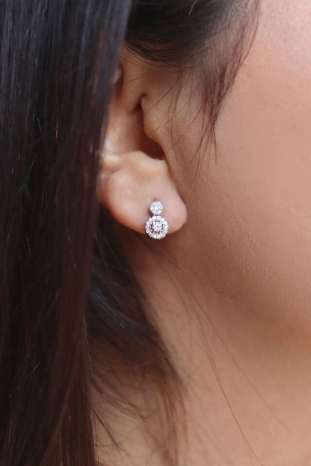 0.25 CT Minimal Tiffany Küpe