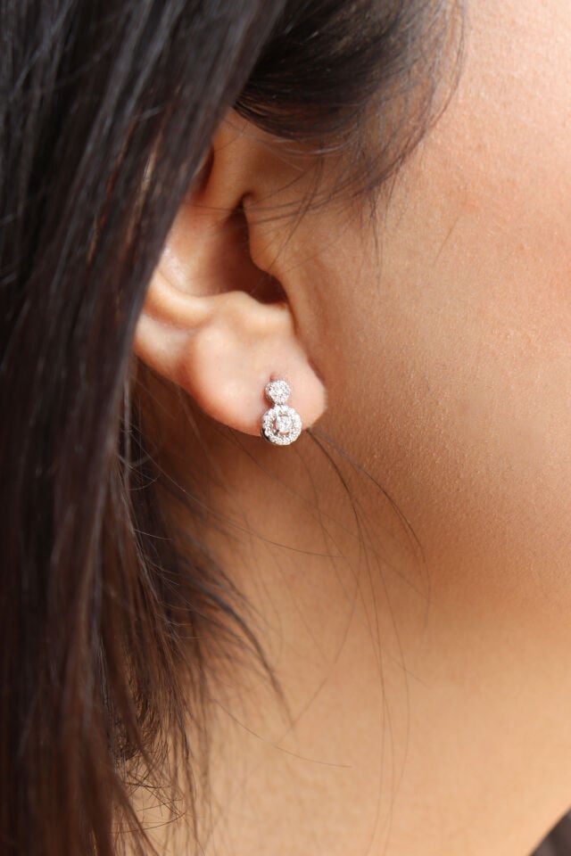 0.25 Ct Minimal Pırlanta Küpe