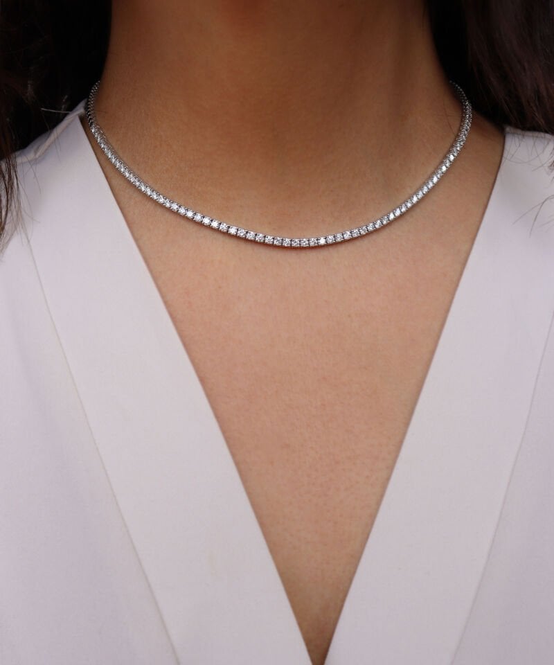 4.58 Ct Yarım Suyolu Pırlanta Kolye