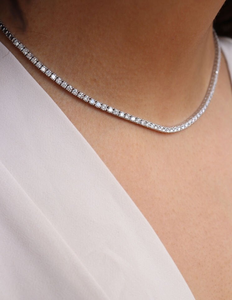 4.58 Ct Yarım Suyolu Pırlanta Kolye