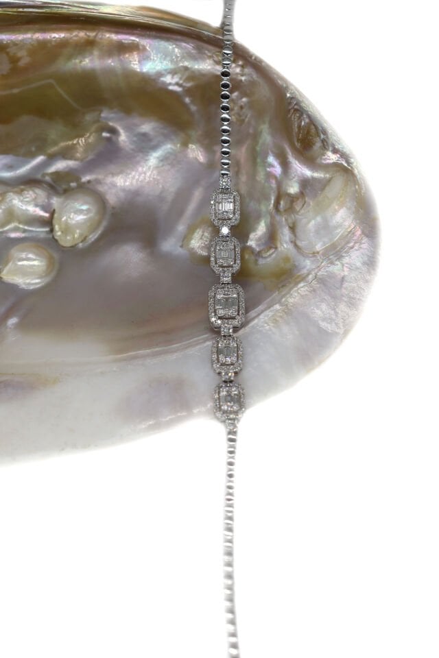1.50 Ct Baget Pırlanta Bileklik
