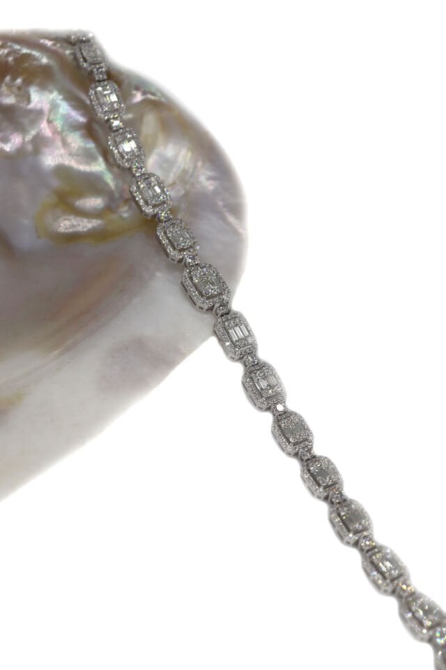 4.45 Ct Baget Pırlanta Bileklik