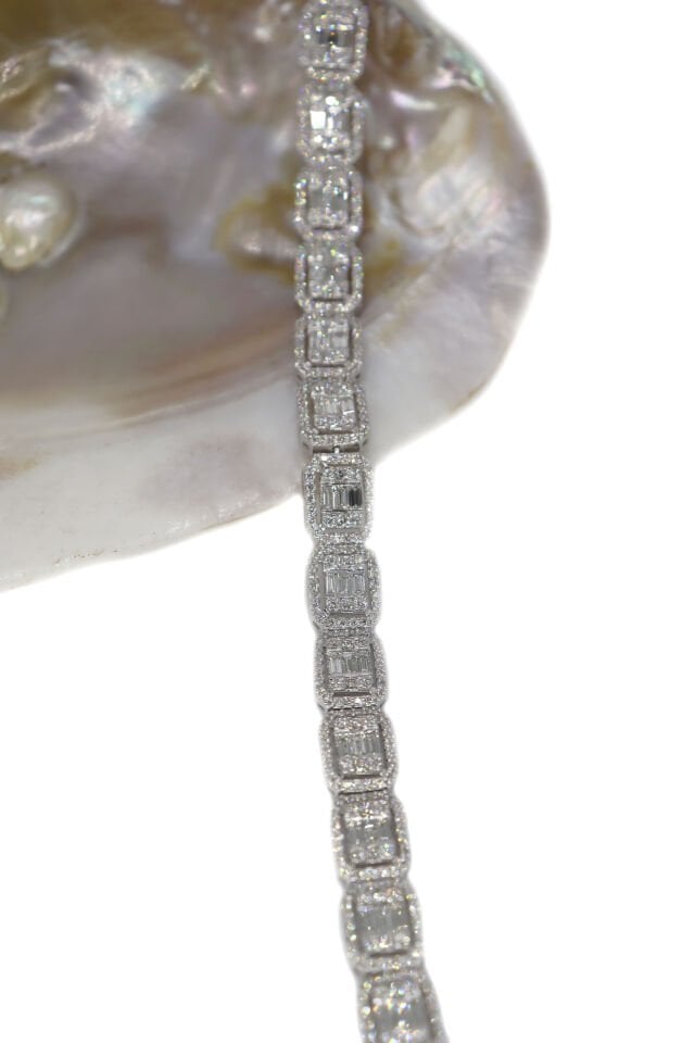 5.00 Ct Baget Pırlanta Bileklik