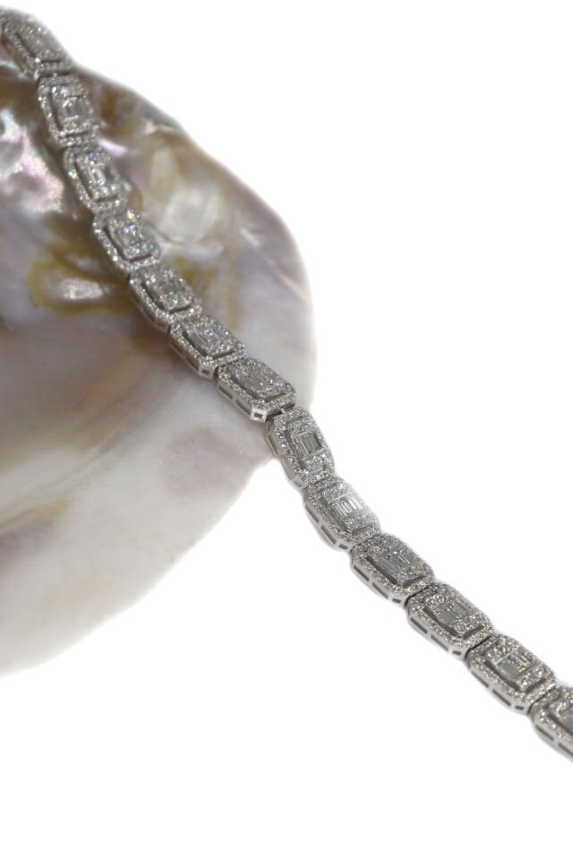 5.00 Ct Baget Pırlanta Bileklik