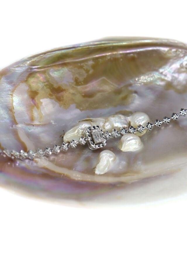 0.30 Ct Efektli Baget Pırlanta Bileklik
