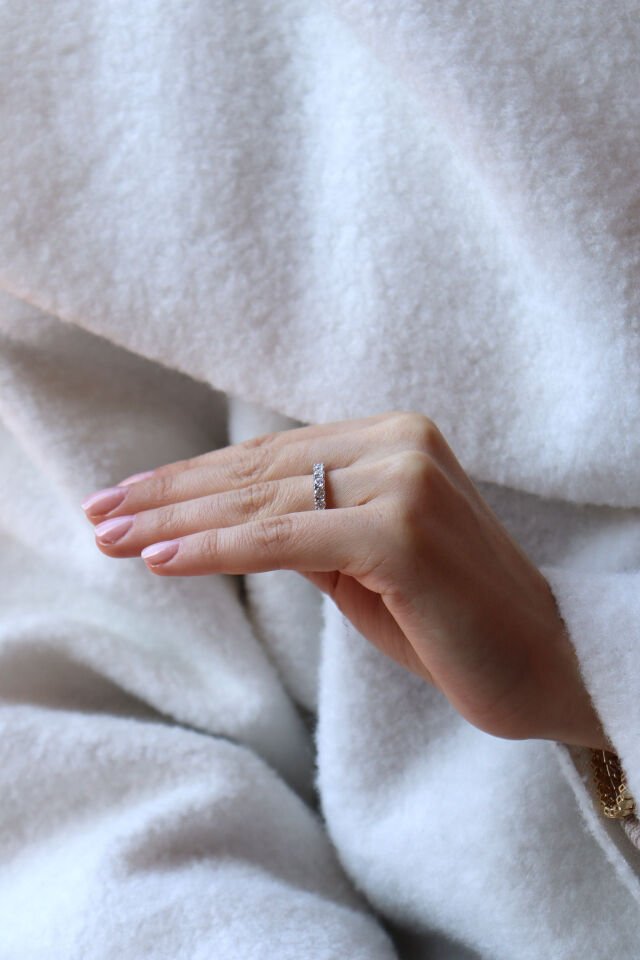 1.00 Ct Yarımtur Pırlanta Yüzük