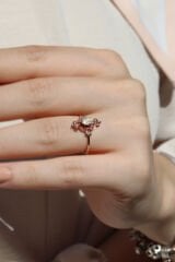 Vintage Opal & Pırlanta Yüzük