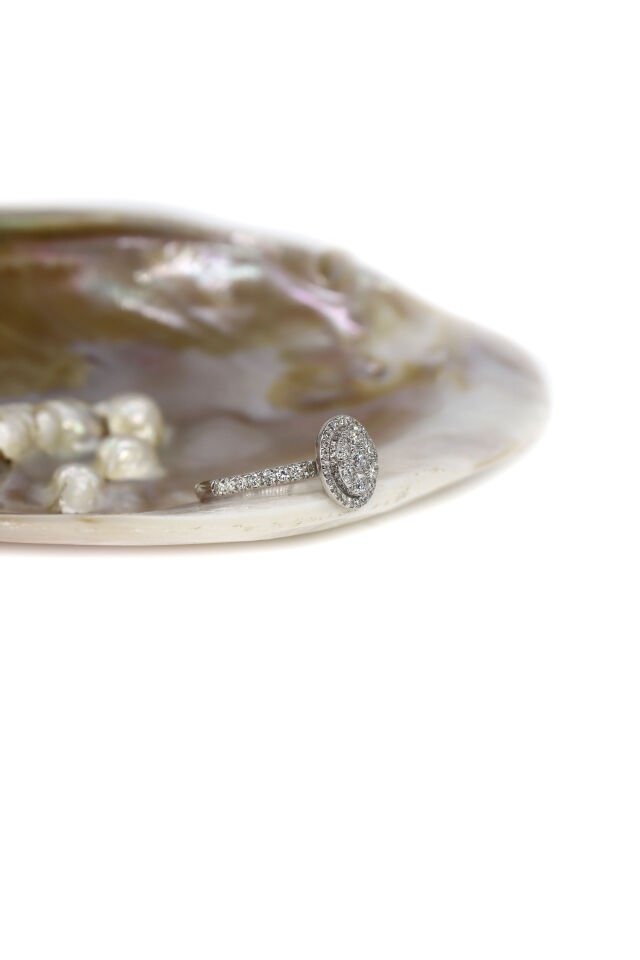 0.75 Ct Oval Coronet Pırlanta Yüzük