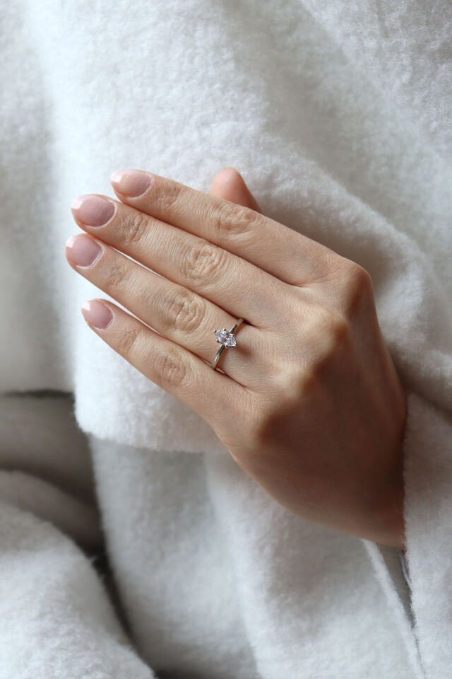 0.50 Ct Pırlanta Markiz Tektaş Yüzük