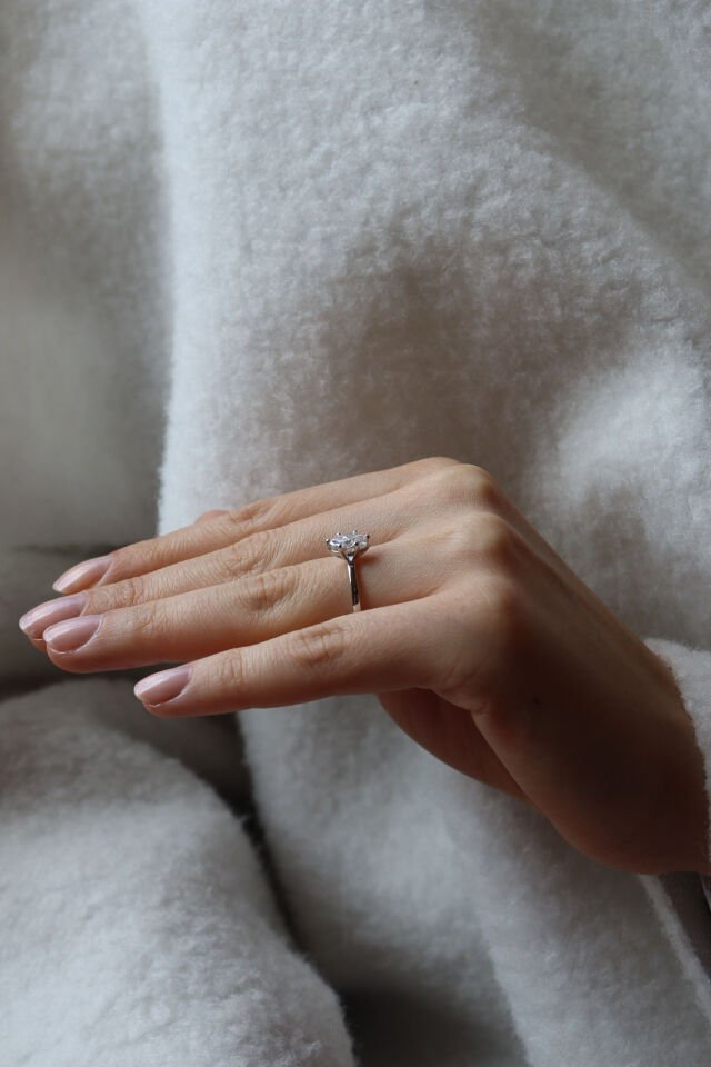 0.50 Ct Pırlanta Markiz Tektaş Yüzük