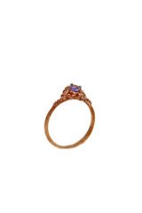 Vintage Ametist & Pırlanta Yüzük