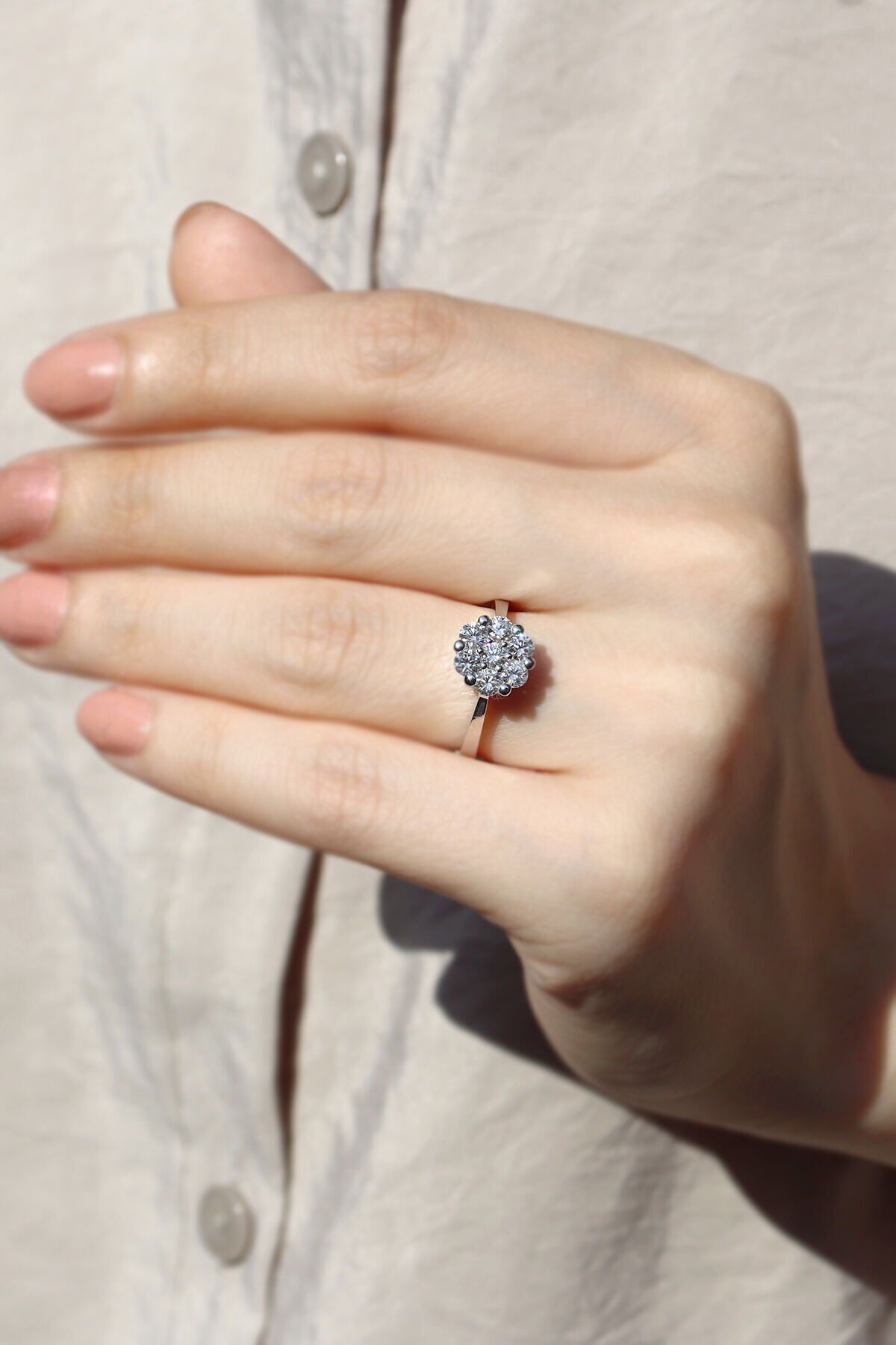 0.60 ct Coronet Pırlanta Yüzük Rose Altın - 10