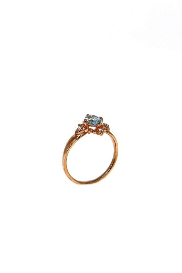 Vintage Aquamarine & Pırlanta Yüzük