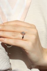 Vintage Aquamarine & Pırlanta Yüzük